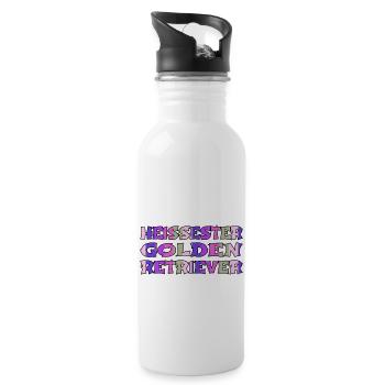 welpe haustier geburtstagsgeschenk doggie - Trinkflasche mit integriertem Trinkhalm - Weiß - Rechts