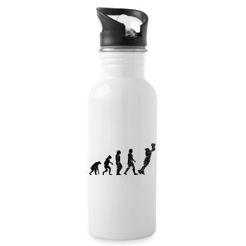 Basketballliebhaber Verein Basketball Basketballer - Trinkflasche mit integriertem Trinkhalm - Weiß - Rechts