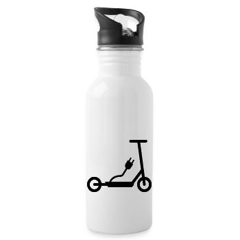 E-Scooter E-Roller Scooter - Trinkflasche mit integriertem Trinkhalm - Weiß - Rechts