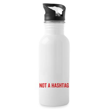 It's Called a Sharp Not a Hashtag - Water bottle with straw - white - Right