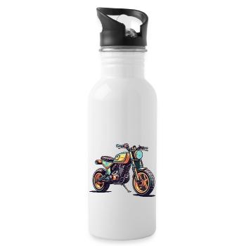 Motorcycle - Water bottle with straw - white - Right