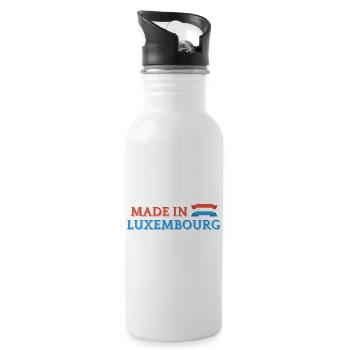 Made in Luxembourg, Luxembourg pride - Water bottle with straw - white - Right