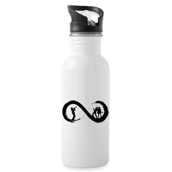 Music to infinity - Water bottle with straw - white - Right