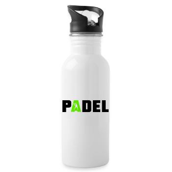 Padel Sport Logo - Gourde avec paille intégrée - blanc - Droite