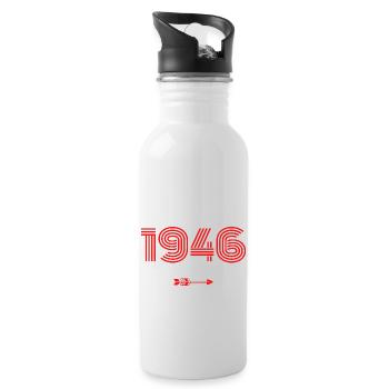 Né en 1946 - Gourde avec paille intégrée - blanc - Droite