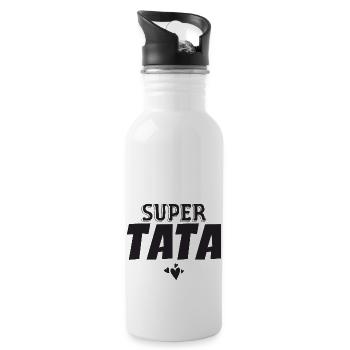 Super Tata - Gourde avec paille intégrée - blanc - Droite