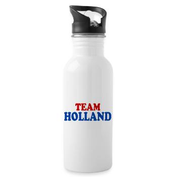 Team holland - Trinkflasche mit integriertem Trinkhalm - Weiß - Rechts
