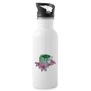 Jewel bug - Water bottle with straw - white - Right