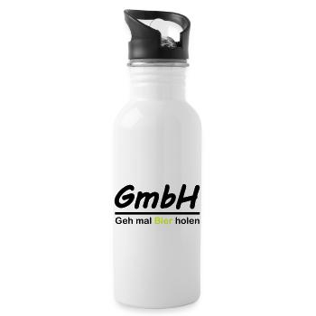 gmbh - Trinkflasche mit integriertem Trinkhalm - Weiß - Rechts