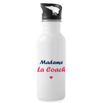 Madame la coach - Gourde avec paille intégrée - blanc - Droite