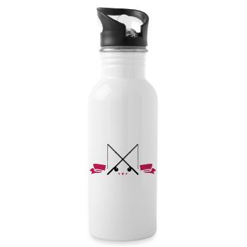 Fishing rod icon - Water bottle with straw - white - Right