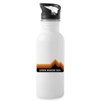 Extrem Wandern 2024 - Trinkflasche mit integriertem Trinkhalm - Weiß - Rechts