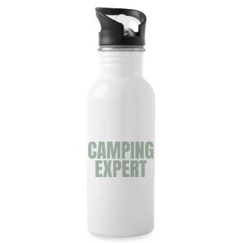 Camping expert - Water bottle with straw - white - Right