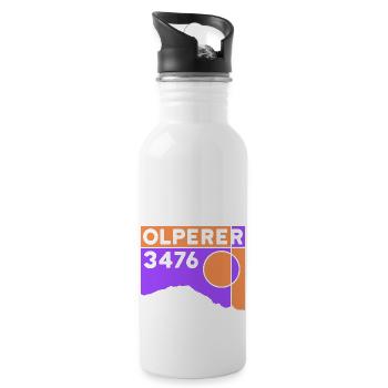 Olperer Hochtour Überschreitung Zillertal Souvenir - Trinkflasche mit integriertem Trinkhalm - Weiß - Rechts