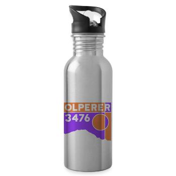 Olperer Hochtour Überschreitung Zillertal Souvenir - Trinkflasche mit integriertem Trinkhalm - Lightsilver - Rechts