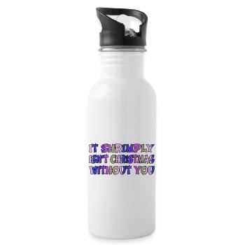 Comic Sayings Present Idea Beach Cool Cute - Water bottle with straw - white - Right