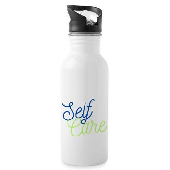 SelfCare - Trinkflasche mit integriertem Trinkhalm - Weiß - Rechts