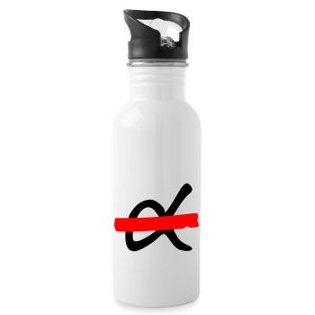 NO Macho logo - Water bottle with straw - white - Right