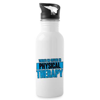 Il n’y a pas de pleurs en physiothérapie 4 - Gourde avec paille intégrée - blanc - Droite