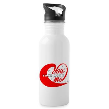 YOU&ME True Love - Water bottle with straw - white - Right