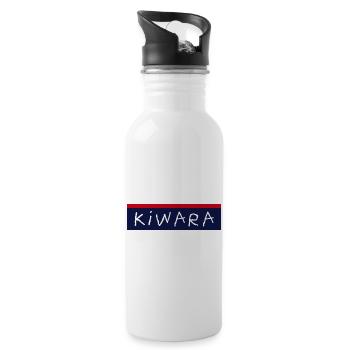 polizei KIWARA lustig logo pozilei frozelei - Trinkflasche mit integriertem Trinkhalm - Weiß - Rechts