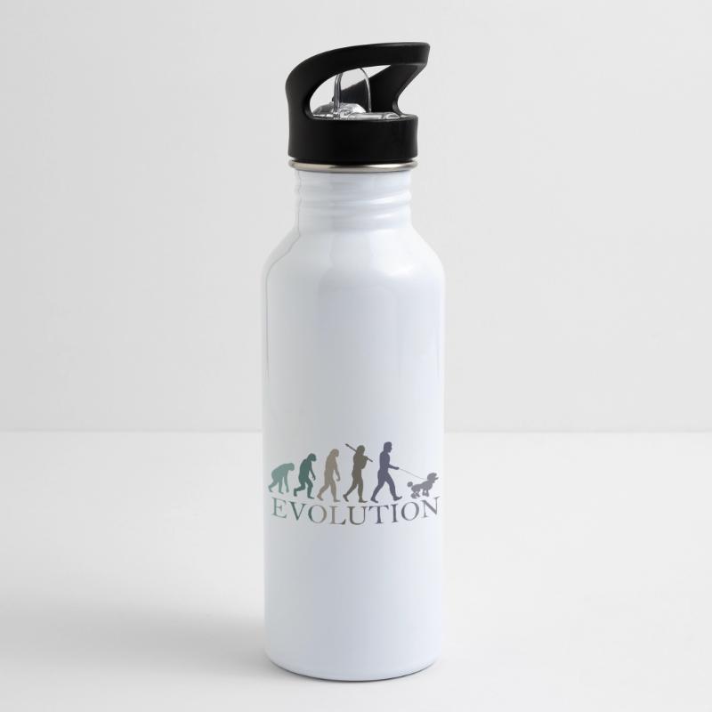 EVOLUTION PUDEL Trinkflasche mit integriertem Trinkhalm