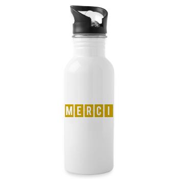 MISTRESS. MASTER. THANK YOU. THANK YOU MISTRESS - Water bottle with straw - white - Right
