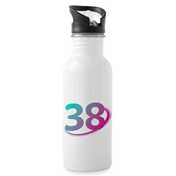 Numéro 38 multicolore - Gourde avec paille intégrée - blanc - Droite