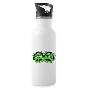 2 DJ Aliens Aliens Horror Two Monsters Team - Water bottle with straw - white - Right
