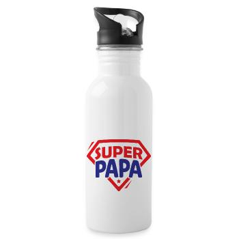 Super dad - Water bottle with straw - white - Right