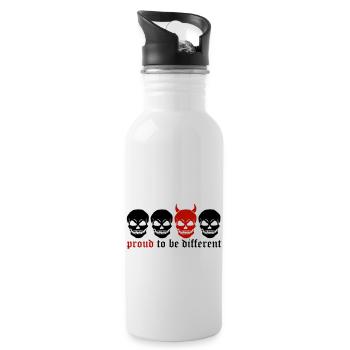 DIFFERENT SKULL - 2C - Water bottle with straw - white - Right