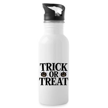 Trick or Treat - Trinkflasche mit integriertem Trinkhalm - Weiß - Rechts