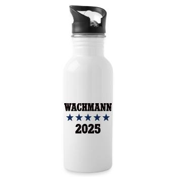 Wachmann 2025 Beruf Wachdienst Sicherheitsdienst - Trinkflasche mit integriertem Trinkhalm - Weiß - Rechts