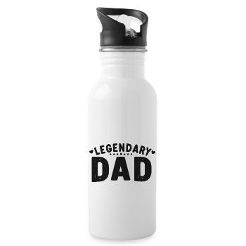 Papa légendaire - Gourde avec paille intégrée - blanc - Droite