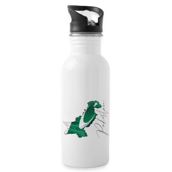 Pakistan flag in the Pakistan map EN - Water bottle with straw - white - Right