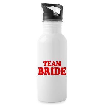 Équipe de la mariée - Gourde avec paille intégrée - blanc - Droite