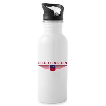 Conception de t-shirt Liechtenstein pour les fans - Gourde avec paille intégrée - blanc - Droite