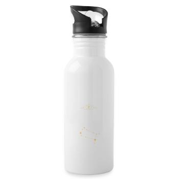 Signe astro gémeaux - Gourde avec paille intégrée - blanc - Droite