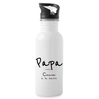 Papa - Trinkflasche mit integriertem Trinkhalm - Weiß - Rechts