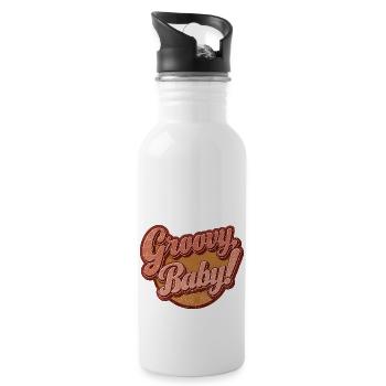 Groovy Baby - Water bottle with straw - white - Right