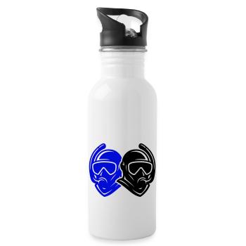 Diver icon - Water bottle with straw - white - Right