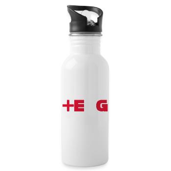 England - Water bottle with straw - white - Right