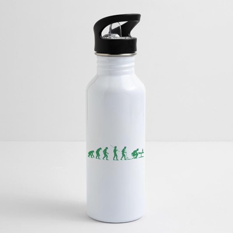 Programmierer Evolution Informatiker Entwickler Trinkflasche mit integriertem Trinkhalm