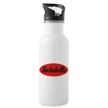 Rockabella Rockabilly Psychobilly Rock and Roll - Trinkflasche mit integriertem Trinkhalm - Weiß - Rechts