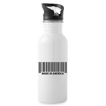 Made in America - Water bottle with straw - white - Right