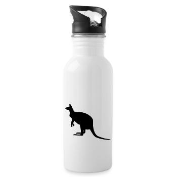 Känguru - Trinkflasche mit integriertem Trinkhalm - Weiß - Rechts