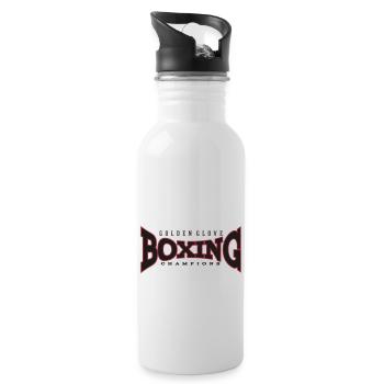 Boxing Campions - Trinkflasche mit integriertem Trinkhalm - Weiß - Rechts