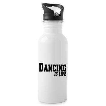 dancing is life - Gourde avec paille intégrée - blanc - Droite