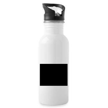 rechteck - Trinkflasche mit integriertem Trinkhalm - Weiß - Rechts