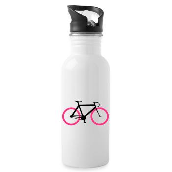 Rennrad - Fixie Bike - Trinkflasche mit integriertem Trinkhalm - Weiß - Rechts